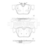 BBP2889 Sada brzdových platničiek kotúčovej brzdy BORG & BECK