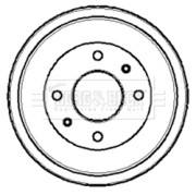 BBR7028 Brzdový bubon BORG & BECK