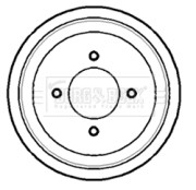 BBR7112 Brzdový bubon BORG & BECK
