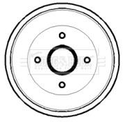 BBR7125 Brzdový bubon BORG & BECK