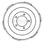 BBR7185 Brzdový bubon BORG & BECK