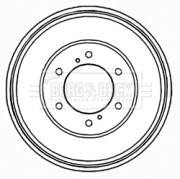 BBR7200 Brzdový bubon BORG & BECK