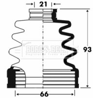 BCB2861 Manżeta hnacej hriadele Universal BORG & BECK