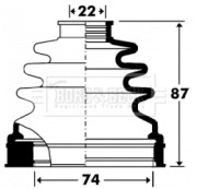 BCB2904 Manżeta hnacej hriadele Universal BORG & BECK