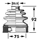 BCB6117 Manżeta hnacej hriadele Universal BORG & BECK