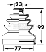 BCB6123 Manżeta hnacej hriadele BORG & BECK