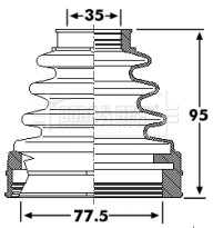 BCB6243 Manżeta hnacej hriadele Universal BORG & BECK