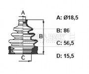 BCB6372 Manżeta hnacej hriadele Universal BORG & BECK