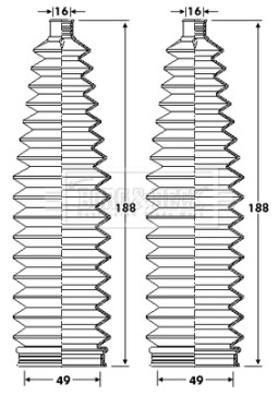 BSG3413 Manżeta riadenia BORG & BECK