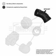 BTH1407 Nasávacia hadica, Vzduchový filter BORG & BECK
