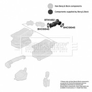 BTH1482 Nasávacia hadica, Vzduchový filter BORG & BECK