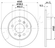 610707 Brzdový kotúč JAPKO
