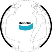 BS5059 Sada brzdových čeľustí Bendix