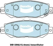 DB1396 HD Sada brzdových platničiek kotúčovej brzdy Bendix