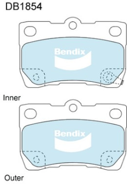 DB1854 GCT Sada brzdových platničiek kotúčovej brzdy Bendix