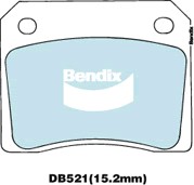 DB521 GCT Sada brzdových platničiek kotúčovej brzdy Bendix