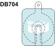 DB704 GCT Sada brzdových platničiek kotúčovej brzdy Bendix