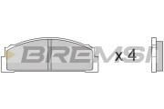 BP2001 Sada brzdových platničiek kotúčovej brzdy BREMSI
