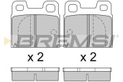 BP2090 Sada brzdových platničiek kotúčovej brzdy BREMSI