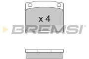 BP2095 Sada brzdových platničiek kotúčovej brzdy BREMSI