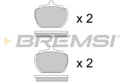 BP2102 Sada brzdových platničiek kotúčovej brzdy BREMSI