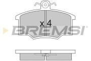 BP2143 Sada brzdových platničiek kotúčovej brzdy BREMSI