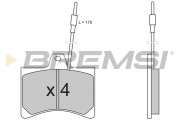 BP2148 Sada brzdových platničiek kotúčovej brzdy BREMSI