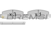 BP2183 Sada brzdových platničiek kotúčovej brzdy BREMSI