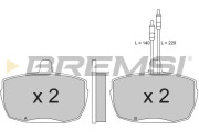 BP2204 Sada brzdových platničiek kotúčovej brzdy BREMSI
