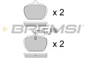BP2207 Sada brzdových platničiek kotúčovej brzdy BREMSI