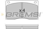 BP2213 Sada brzdových platničiek kotúčovej brzdy BREMSI