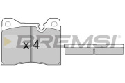BP2221 Sada brzdových platničiek kotúčovej brzdy BREMSI