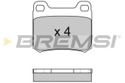 BP2227 Sada brzdových platničiek kotúčovej brzdy BREMSI
