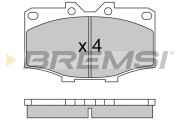 BP2242 Sada brzdových platničiek kotúčovej brzdy BREMSI