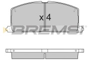 BP2255 Sada brzdových platničiek kotúčovej brzdy BREMSI