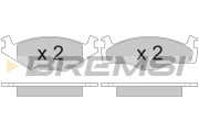 BP2261 Sada brzdových platničiek kotúčovej brzdy BREMSI