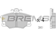 BP2268 Sada brzdových platničiek kotúčovej brzdy BREMSI