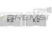 BP2275 Sada brzdových platničiek kotúčovej brzdy BREMSI
