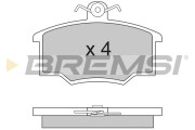 BP2281 Sada brzdových platničiek kotúčovej brzdy BREMSI
