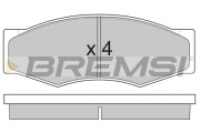 BP2302 Sada brzdových platničiek kotúčovej brzdy BREMSI