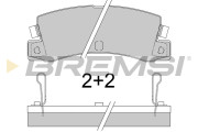 BP2323 Sada brzdových platničiek kotúčovej brzdy BREMSI