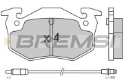 BP2338 Sada brzdových platničiek kotúčovej brzdy BREMSI