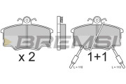 BP2339 Sada brzdových platničiek kotúčovej brzdy BREMSI