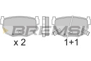 BP2357 Sada brzdových platničiek kotúčovej brzdy BREMSI