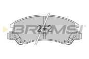BP2358 Sada brzdových platničiek kotúčovej brzdy BREMSI