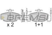 BP2360 Sada brzdových platničiek kotúčovej brzdy BREMSI