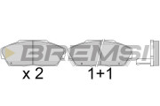 BP2371 Sada brzdových platničiek kotúčovej brzdy BREMSI