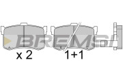 BP2372 Sada brzdových platničiek kotúčovej brzdy BREMSI