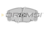 BP2378 Sada brzdových platničiek kotúčovej brzdy BREMSI