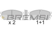 BP2392 Sada brzdových platničiek kotúčovej brzdy BREMSI